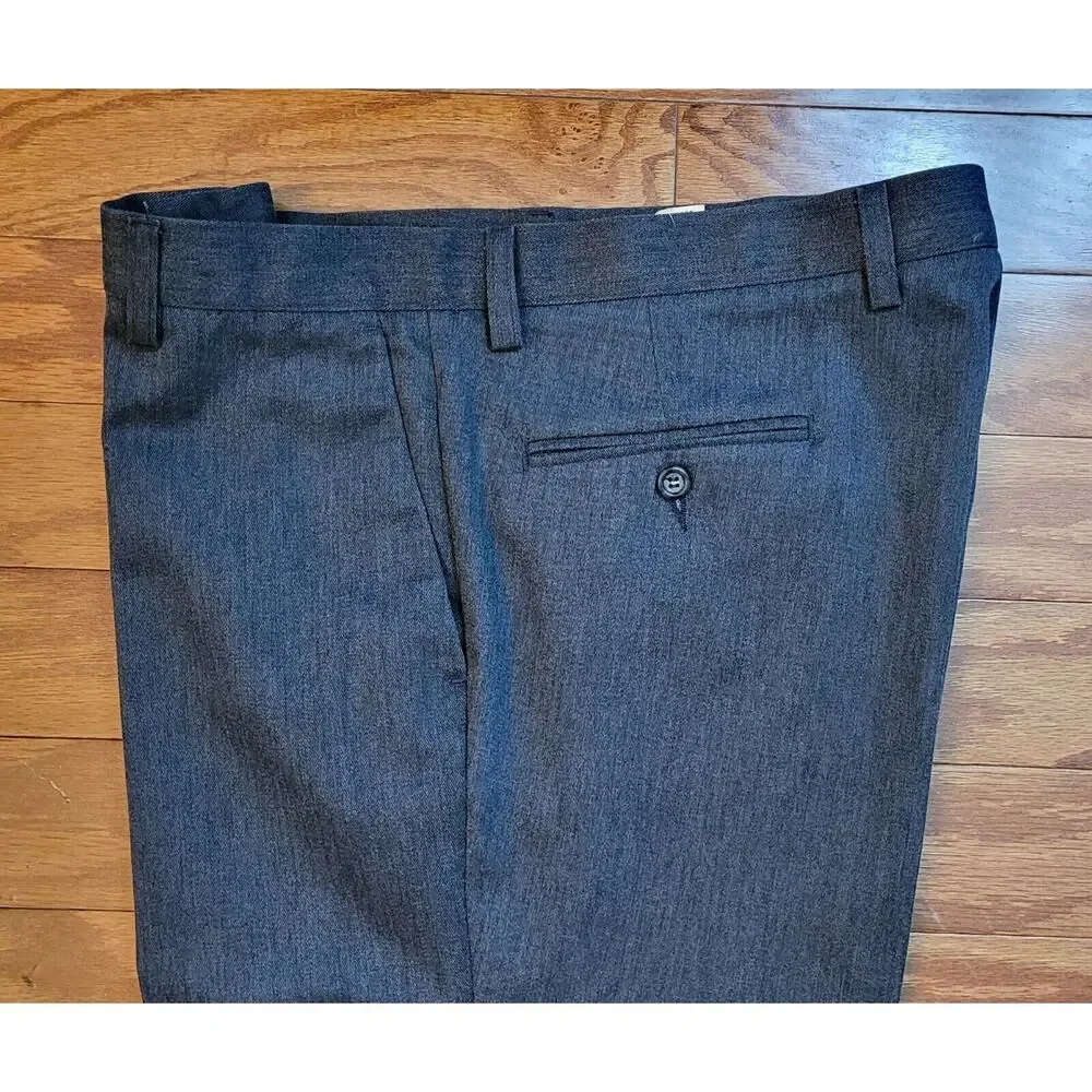 Dockers Pants Mens Gray Flat Front Classic Fit Casual Size W36xL28.5